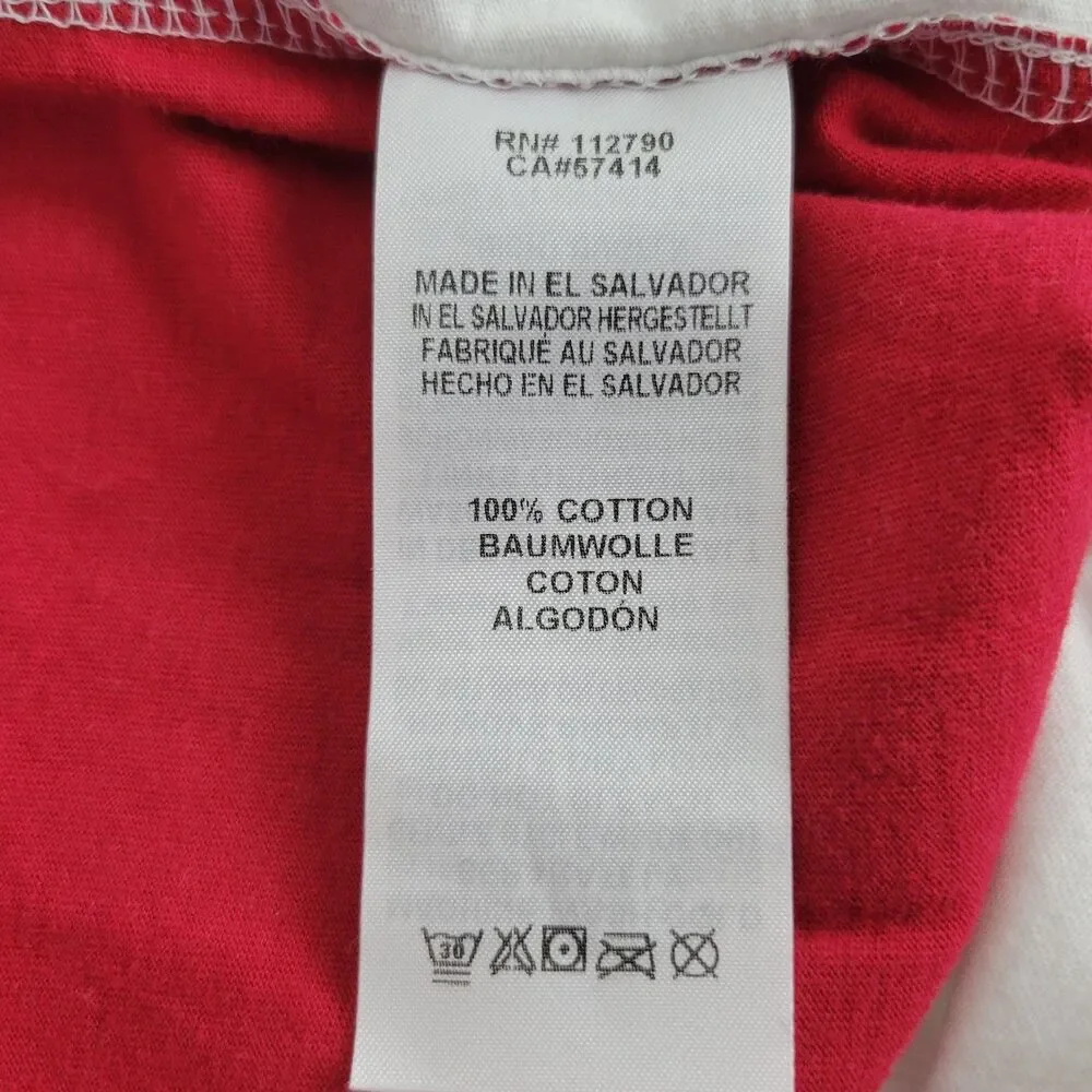 True Religion Men's Side Paneled Logo Tee T-Shirt White Red Cotton size XL NWT